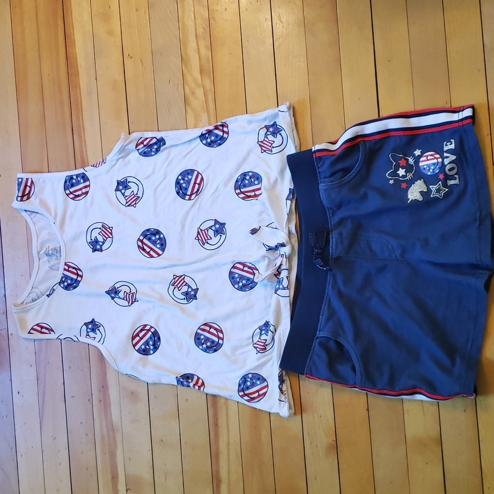 A way to celebrate girls shorts and tank set